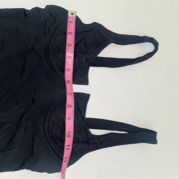 Forever 21 Underwire Corset Bustier Slinky Black Bodysuit Size Stretchy Medium - Picture 9 of 11